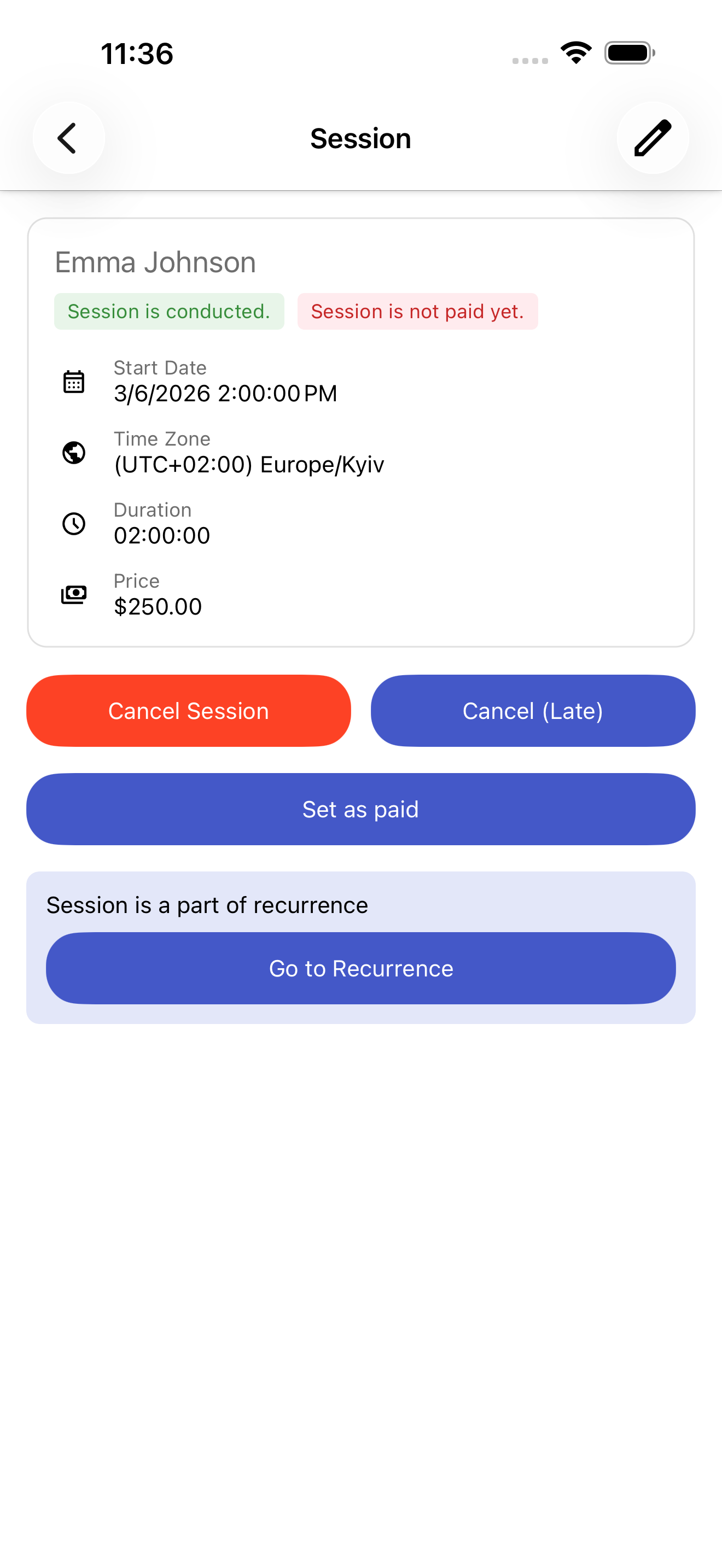 Owlery session details